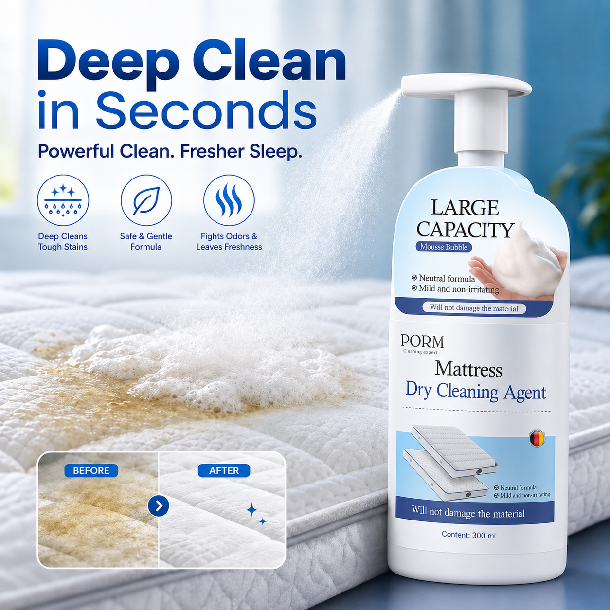 🌿 Mattress Cleaner Spray for Mattress, Sofa & Cushions ✨
