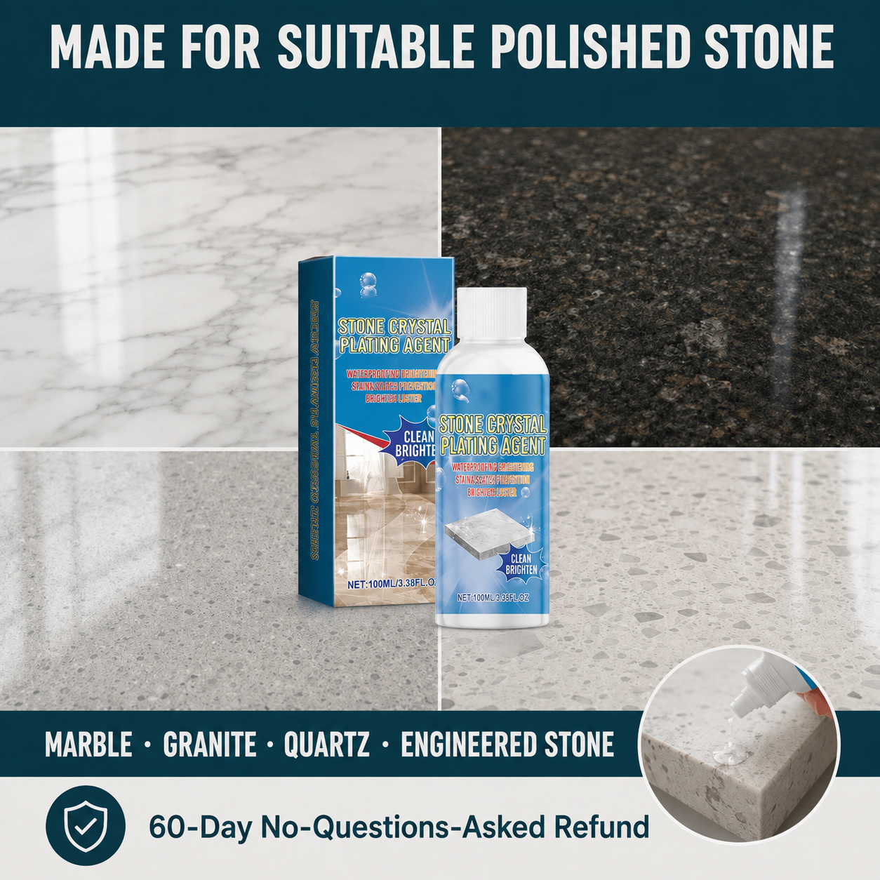 Stone Crystal Countertop Scratch Repair & Plating Agent