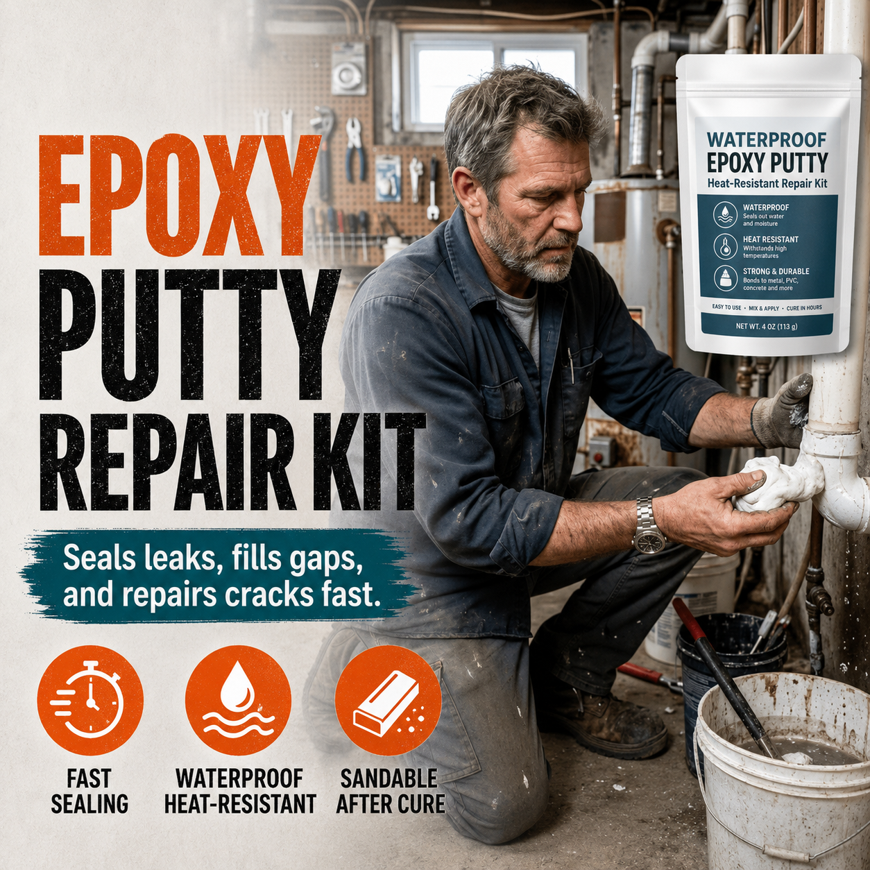 Waterproof Heat-Resistant Epoxy Putty Repair Kit