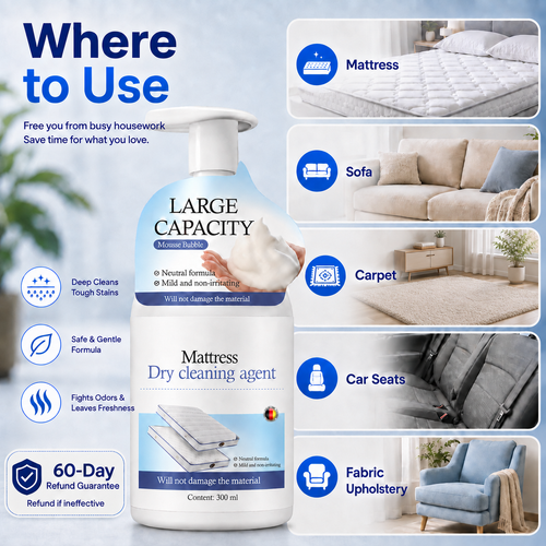 🌿 Mattress Cleaner Spray for Mattress, Sofa & Cushions ✨