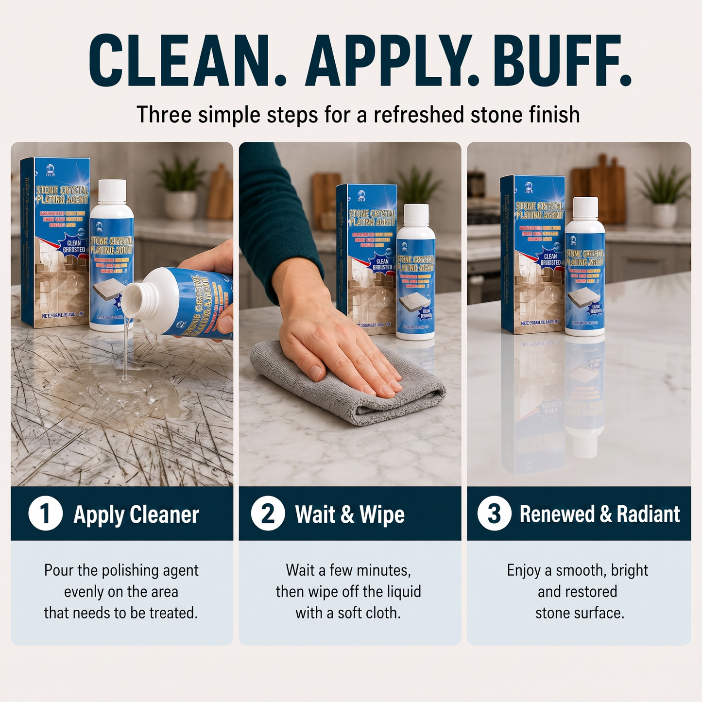 Stone Crystal Countertop Scratch Repair & Plating Agent
